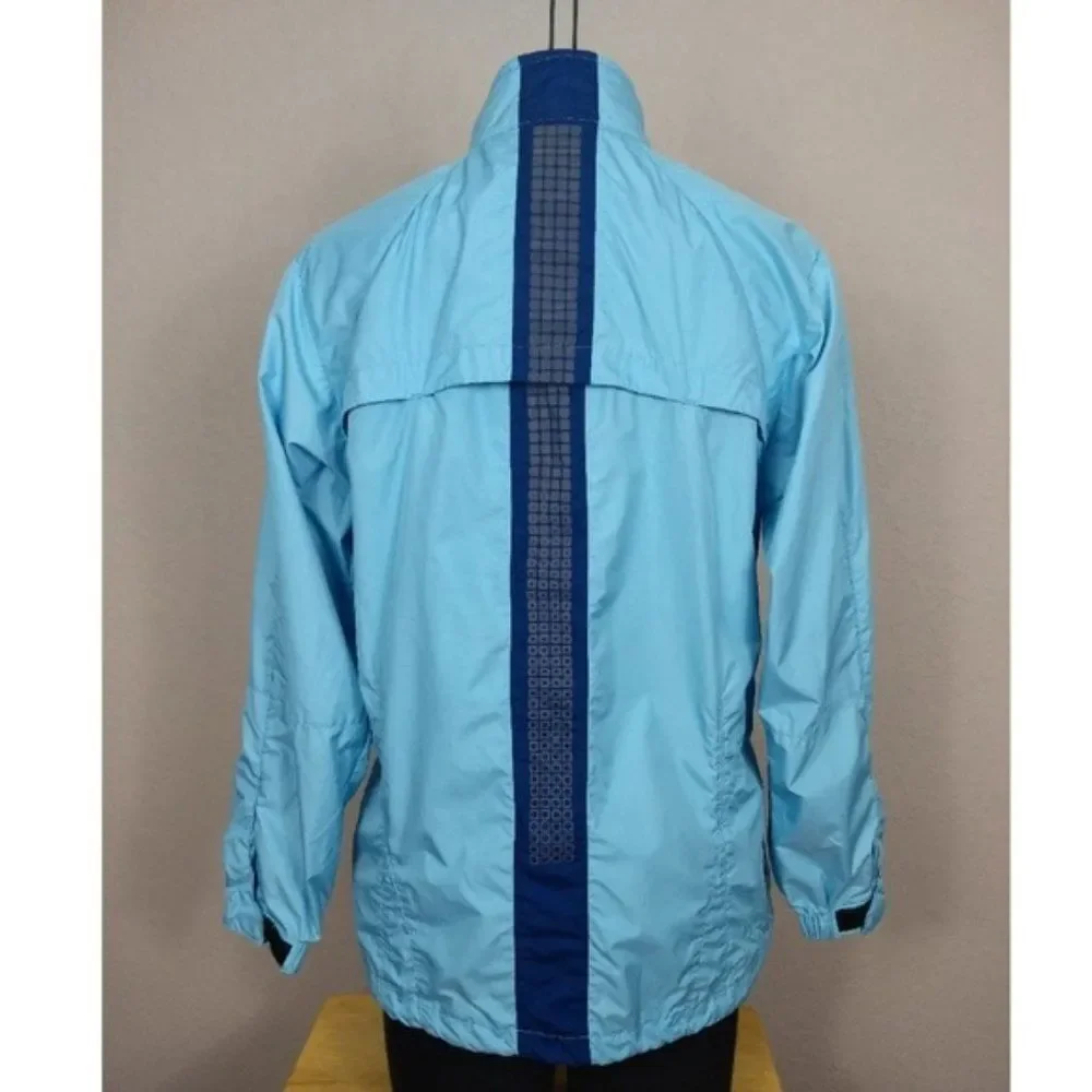 Nike blue zip up windbreaker jacket size L